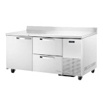 True TWT-67D-2-HC~SPEC3 - Work Top Refrigerator, two-section, (1) solid door, (2) drawers